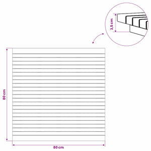 Καπάκι τραπεζιού 80 x 80 x 3,5 εκ τετράγωνο Στερεό Ξύλο Τίκ - Pakobazaar