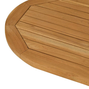 Καπάκι τραπεζιού 80 x 40 x 2,5 cm Ωοειδής Στερεό Ξύλο Τίκ - Pakobazaar