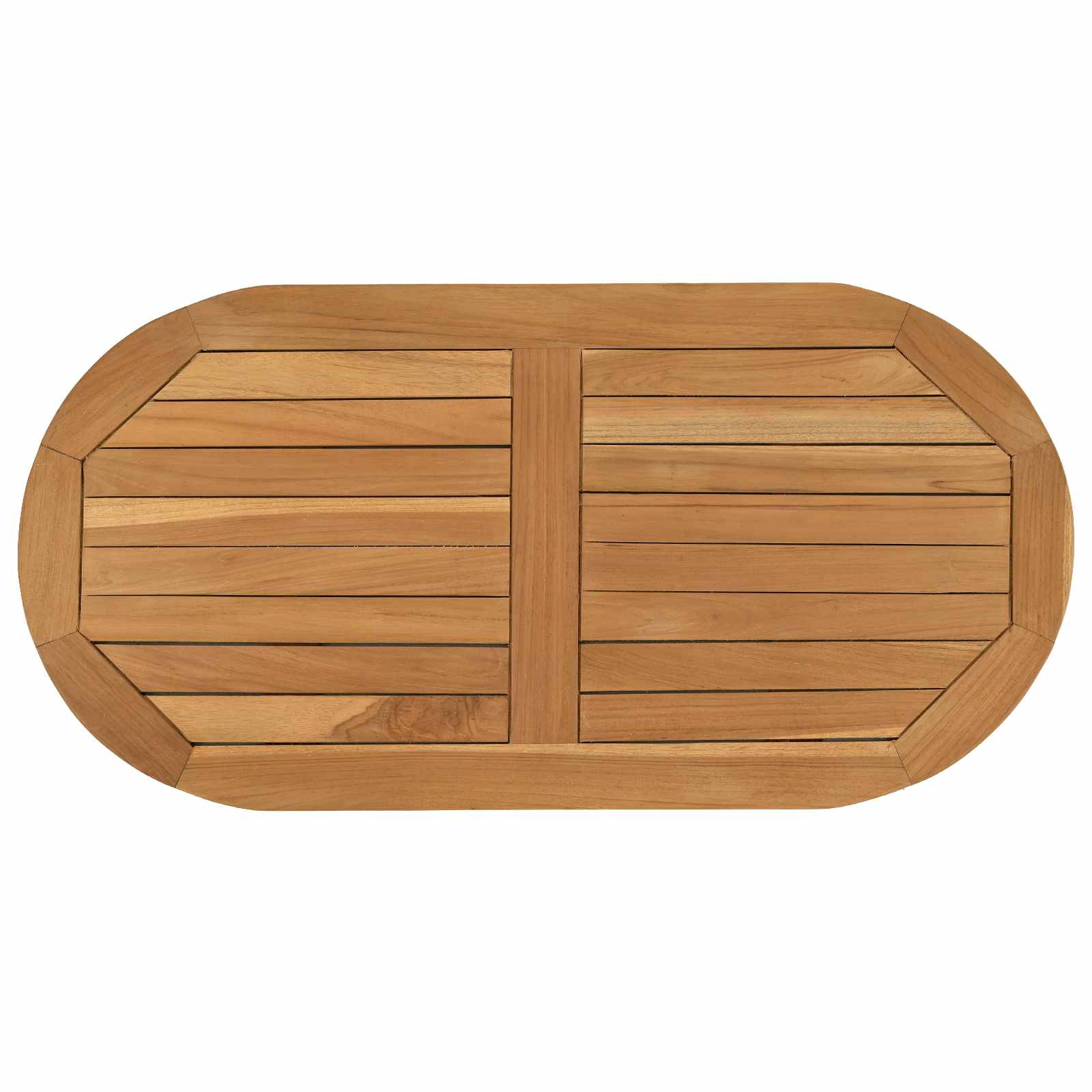 Καπάκι τραπεζιού 80 x 40 x 2,5 cm Ωοειδής Στερεό Ξύλο Τίκ