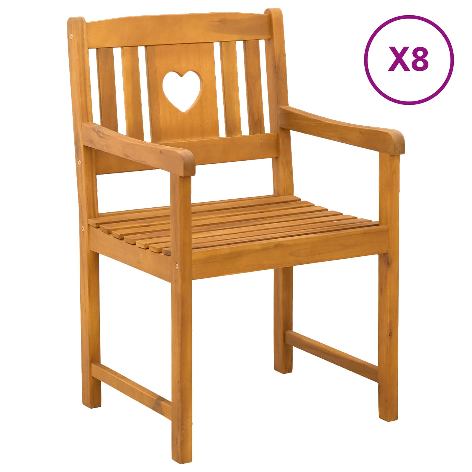 Εξωτερικός πάγκος 8 pcs Φυσικό 56 x 55,5 x 90 εκ. - Pakobazaar