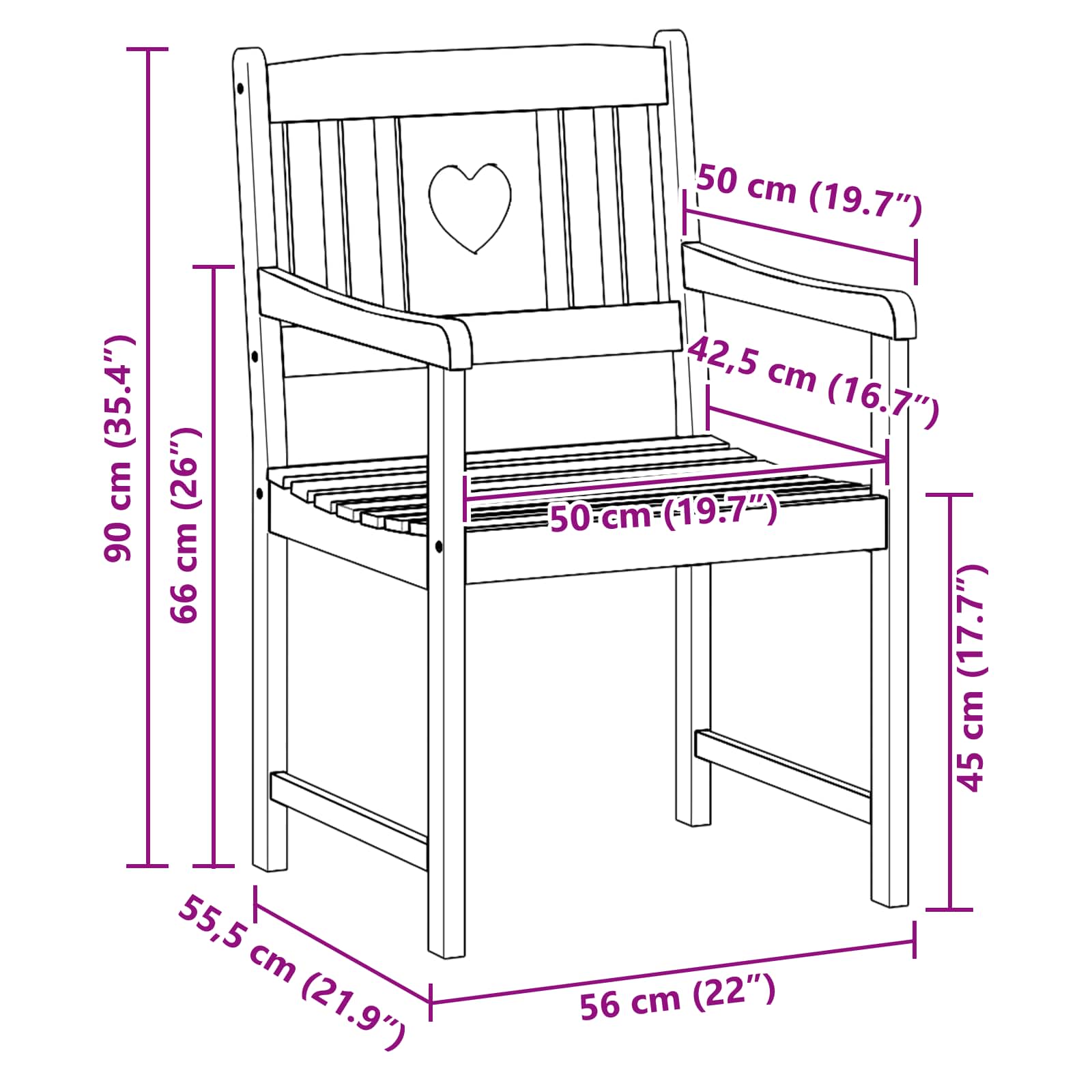 Εξωτερικός πάγκος 8 pcs Φυσικό 56 x 55,5 x 90 εκ. - Pakobazaar