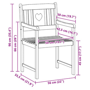 Εξωτερικός πάγκος 8 pcs Φυσικό 56 x 55,5 x 90 εκ. - Pakobazaar
