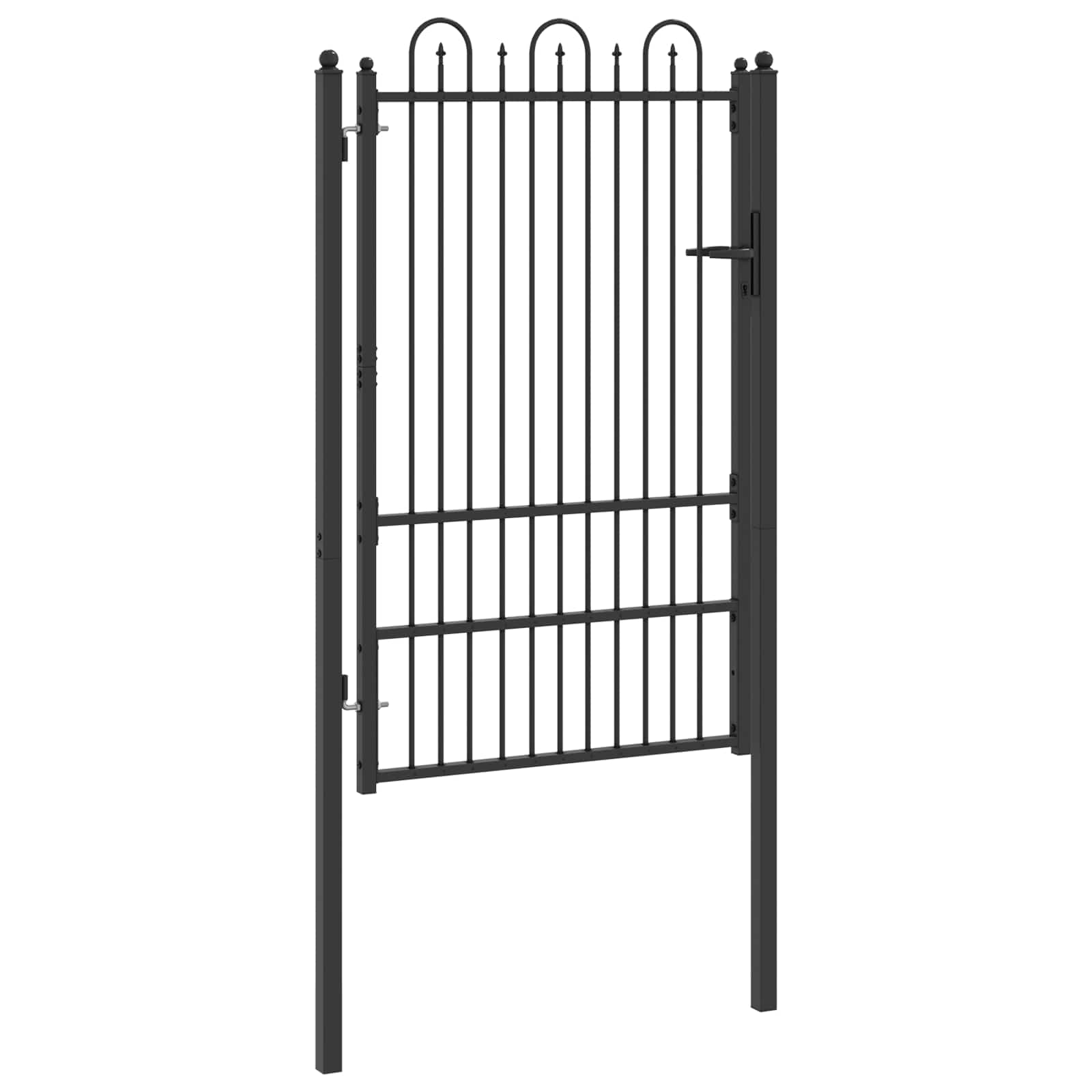 Πύλη Φράχτη DRONTEN 100 x 150 cm Ατσάλι Μαύρο Κλειδώσιμο - Pakobazaar