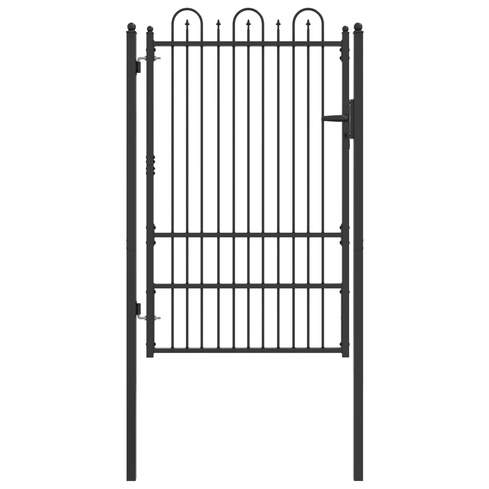 Πύλη Φράχτη DRONTEN 100 x 150 cm Ατσάλι Μαύρο Κλειδώσιμο - Pakobazaar