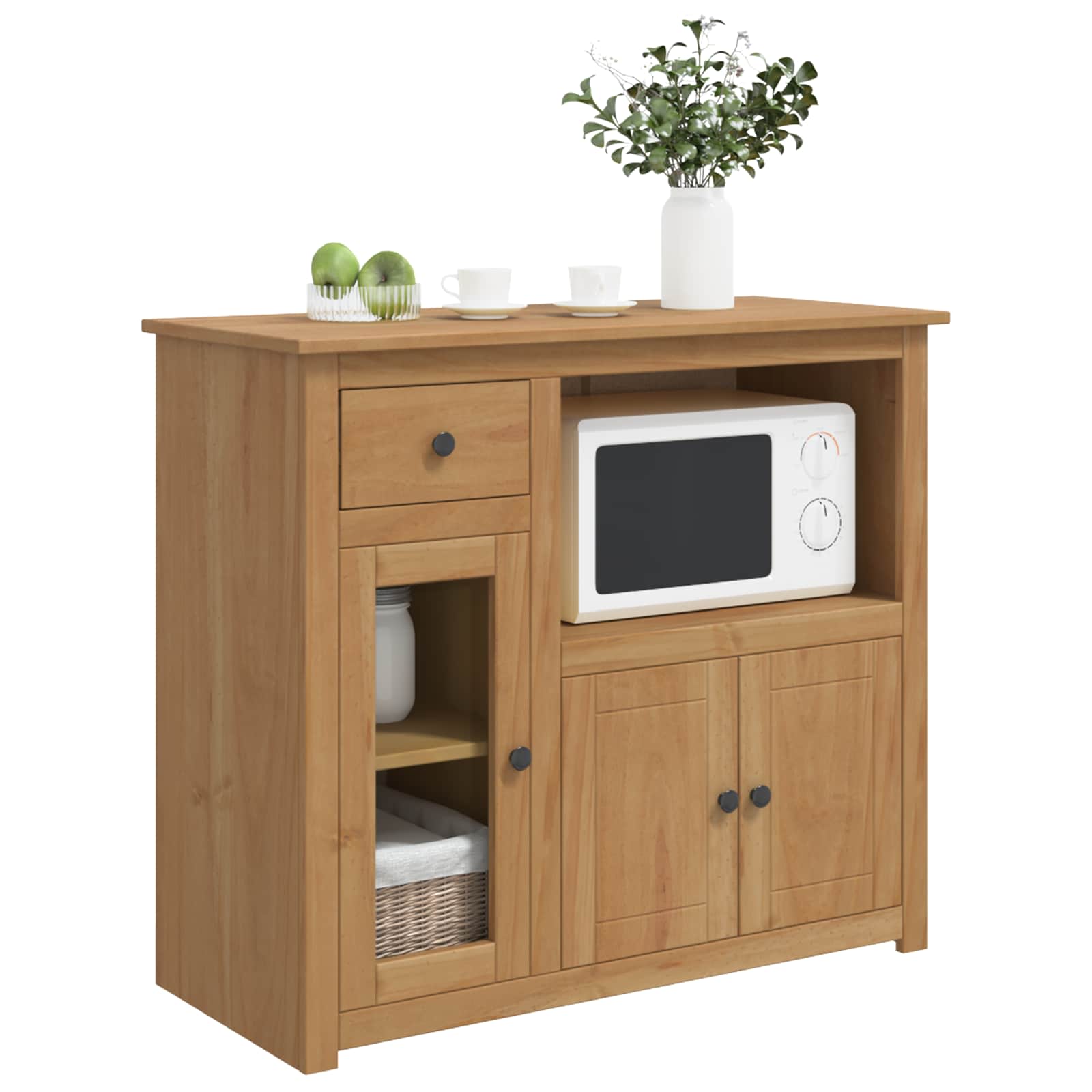 Μικροκύματα Κονσόλα PANAMA Κερί Μέλι 99.5 x 44 x 86.5 εκ. - Pakobazaar