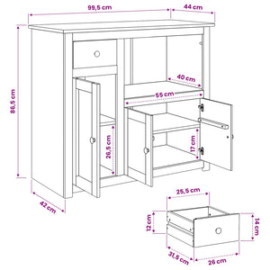 Μικροκύματα Κονσόλα PANAMA Κερί Μέλι 99.5 x 44 x 86.5 εκ. - Pakobazaar