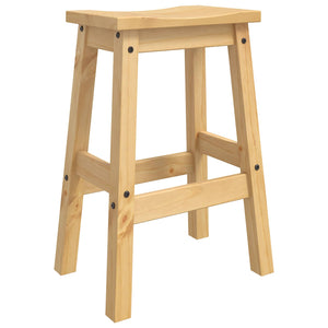 Μπαρ σκαμπό 2 pcs Κερί Μέλι 44 x 30 x 63 εκ. Μασίφ Πεύκο - Pakobazaar