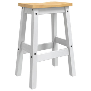 Μπαρ σκαμπό 2 pcs Λευκό και Κερί Μελιού 44 x 30 x 63 εκ. - Pakobazaar