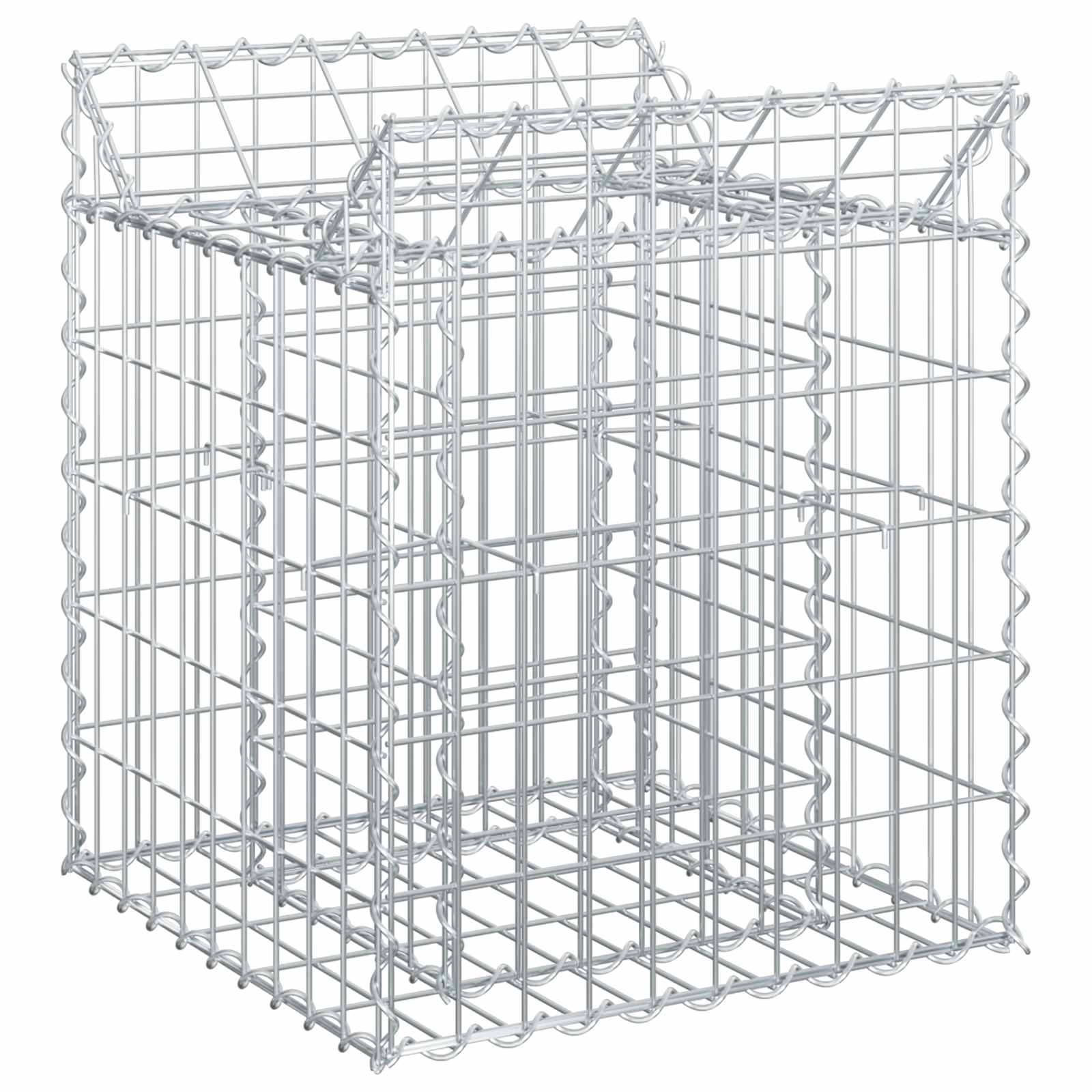 Ανασηκωμένο κρεβάτι gabion Ασημί 50 x 50 x 60 cm - Pakobazaar