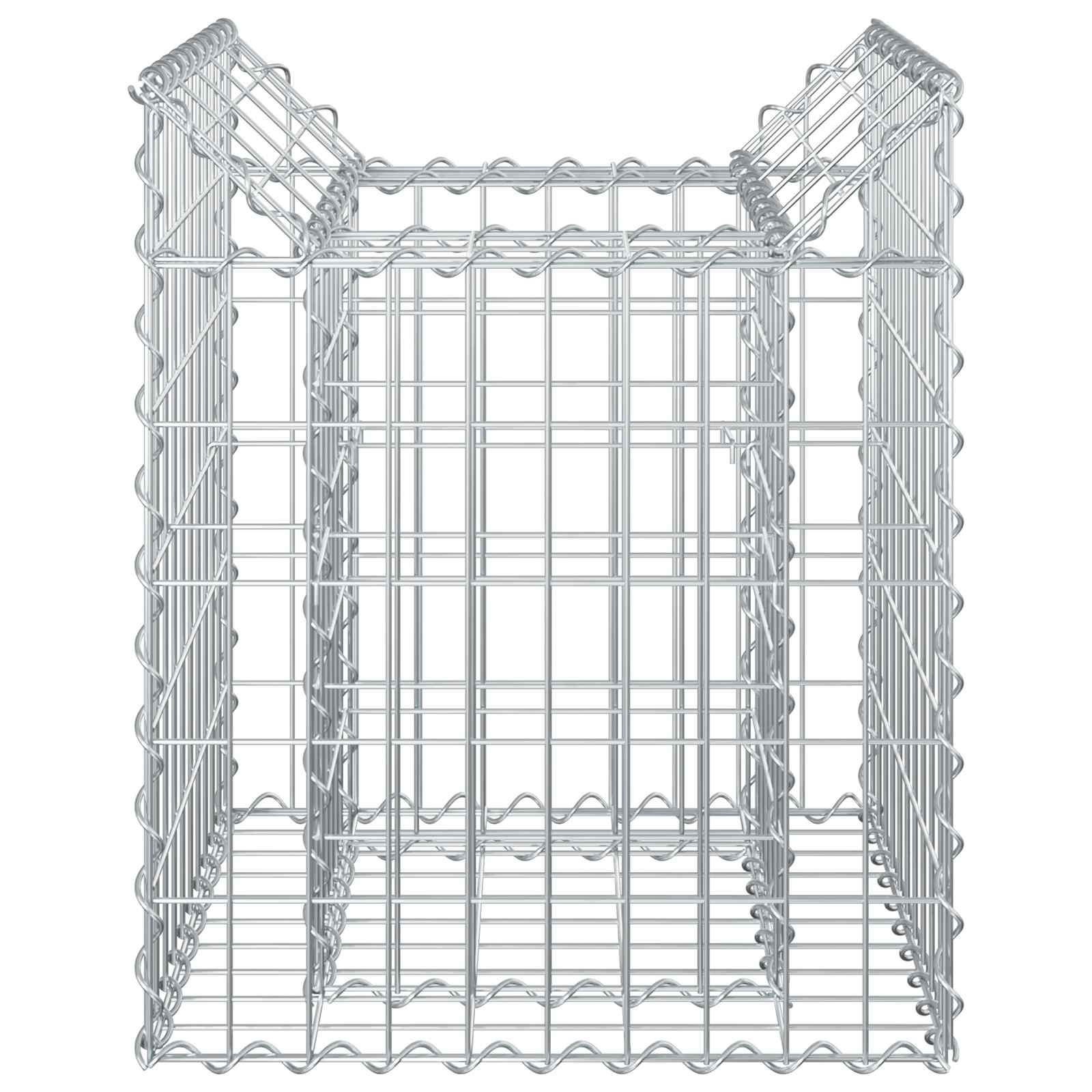 Ανασηκωμένο κρεβάτι gabion Ασημί 50 x 50 x 60 cm - Pakobazaar