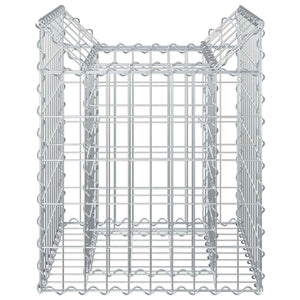 Ανασηκωμένο κρεβάτι gabion Ασημί 50 x 50 x 60 cm - Pakobazaar