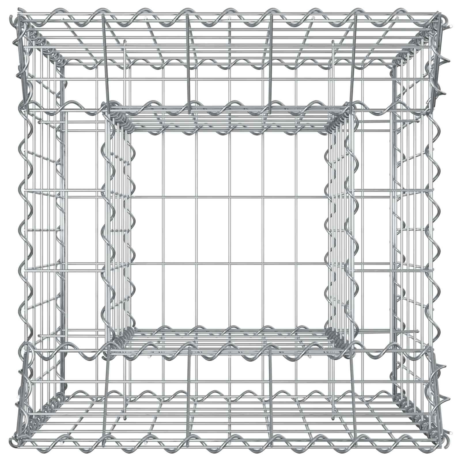 Ανασηκωμένο κρεβάτι gabion Ασημί 50 x 50 x 60 cm - Pakobazaar