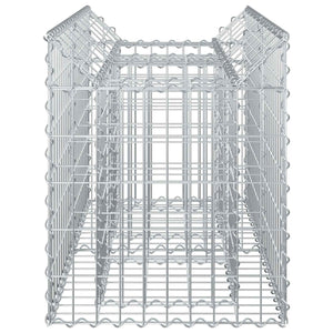 Ανασηκωμένο κρεβάτι gabion Ασημί 100 x 50 x 60 εκ - Pakobazaar