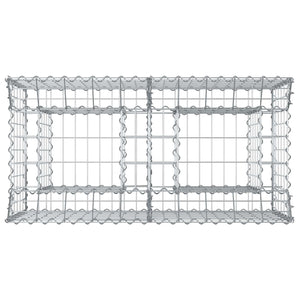 Ανασηκωμένο κρεβάτι gabion Ασημί 100 x 50 x 60 εκ - Pakobazaar