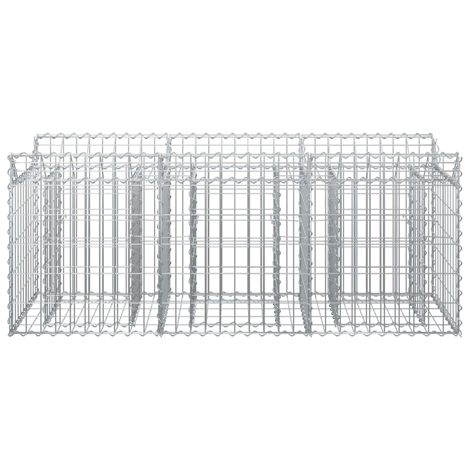 Ανασηκωμένο κρεβάτι gabion Ασημί 150 x 50 x 60 εκ - Pakobazaar