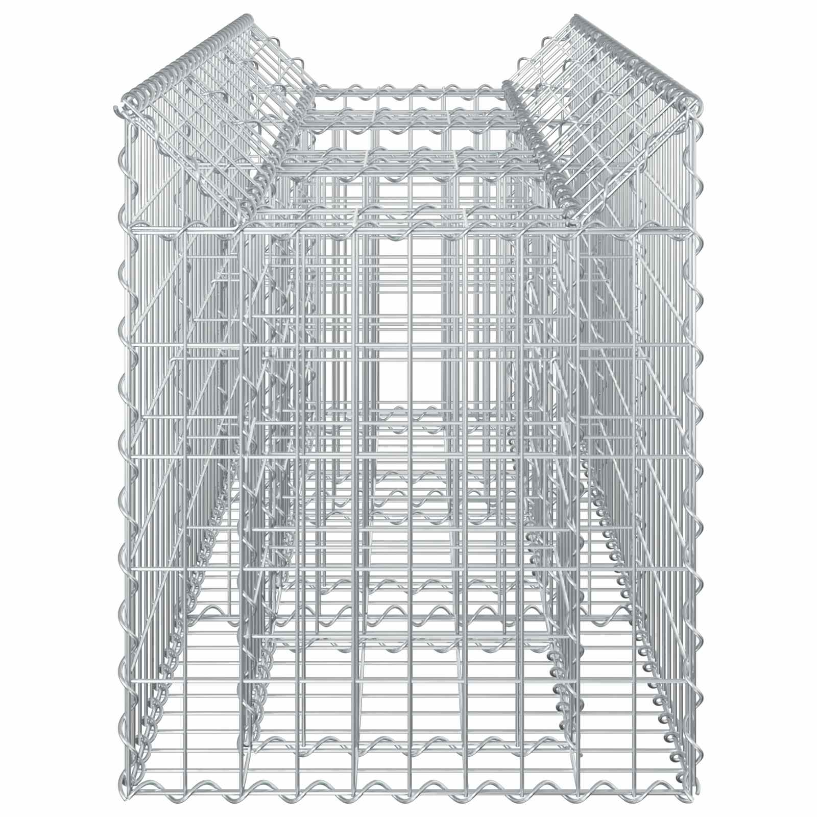 Ανασηκωμένο κρεβάτι gabion Ασημί 150 x 50 x 60 εκ - Pakobazaar