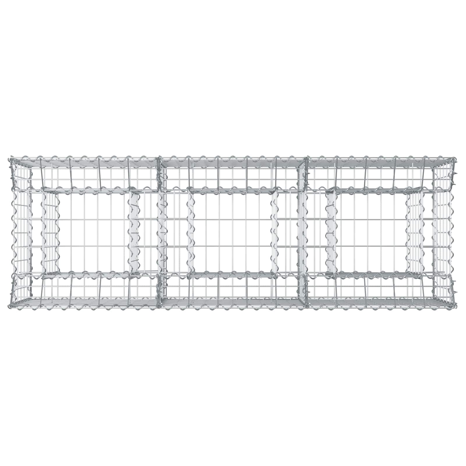 Ανασηκωμένο κρεβάτι gabion Ασημί 150 x 50 x 60 εκ - Pakobazaar