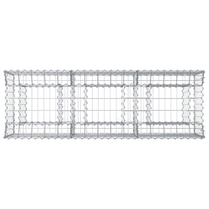 Ανασηκωμένο κρεβάτι gabion Ασημί 150 x 50 x 60 εκ - Pakobazaar