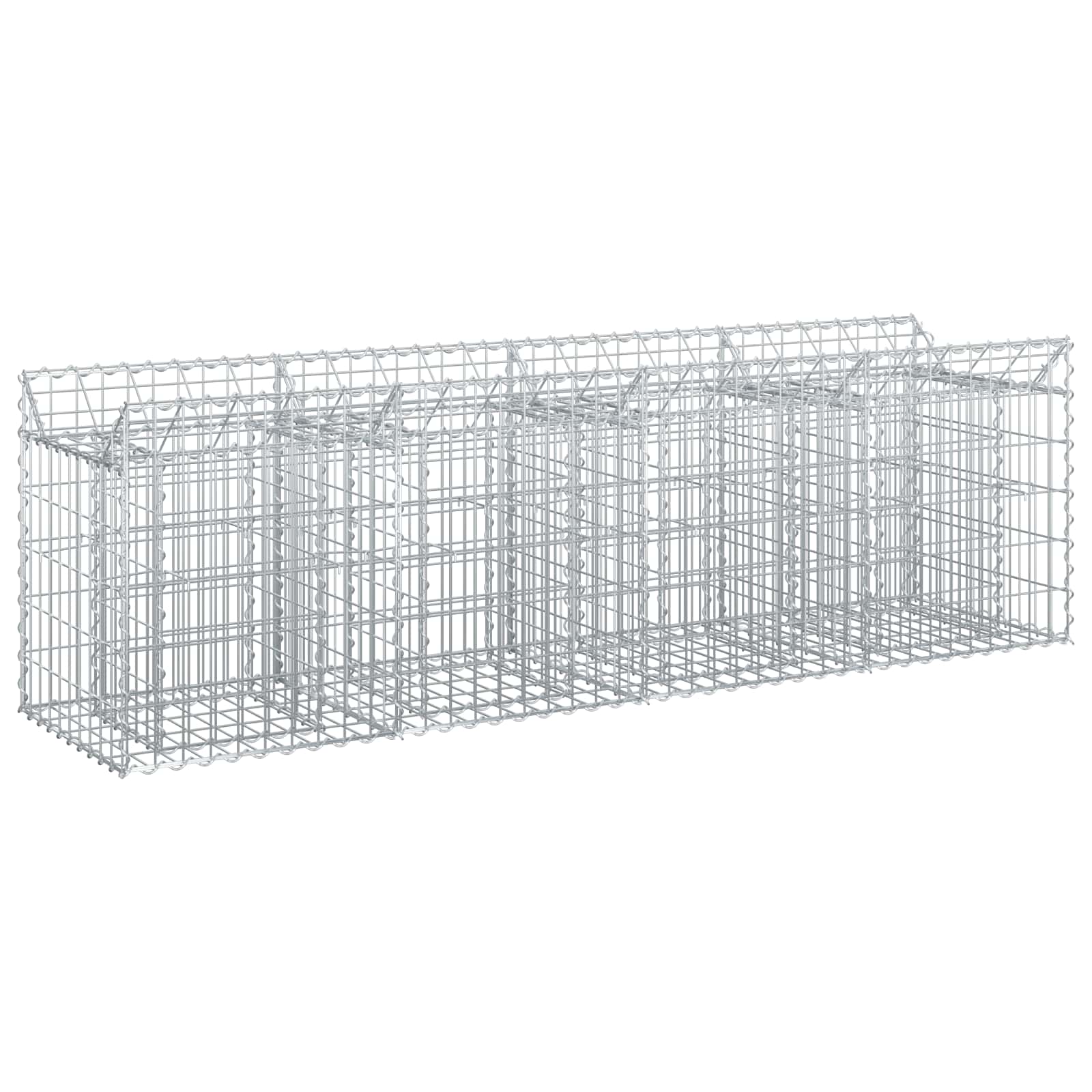 Ανασηκωμένο κρεβάτι gabion Ασημί 200 x 50 x 60 cm - Pakobazaar