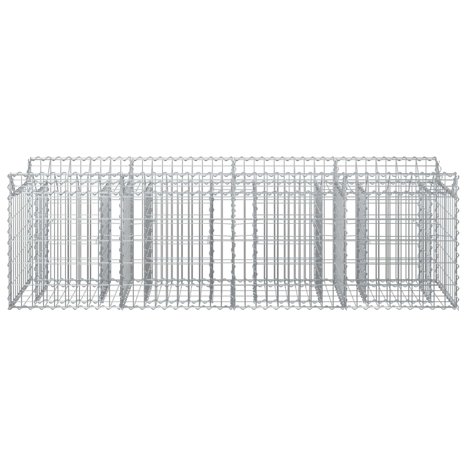 Ανασηκωμένο κρεβάτι gabion Ασημί 200 x 50 x 60 cm - Pakobazaar