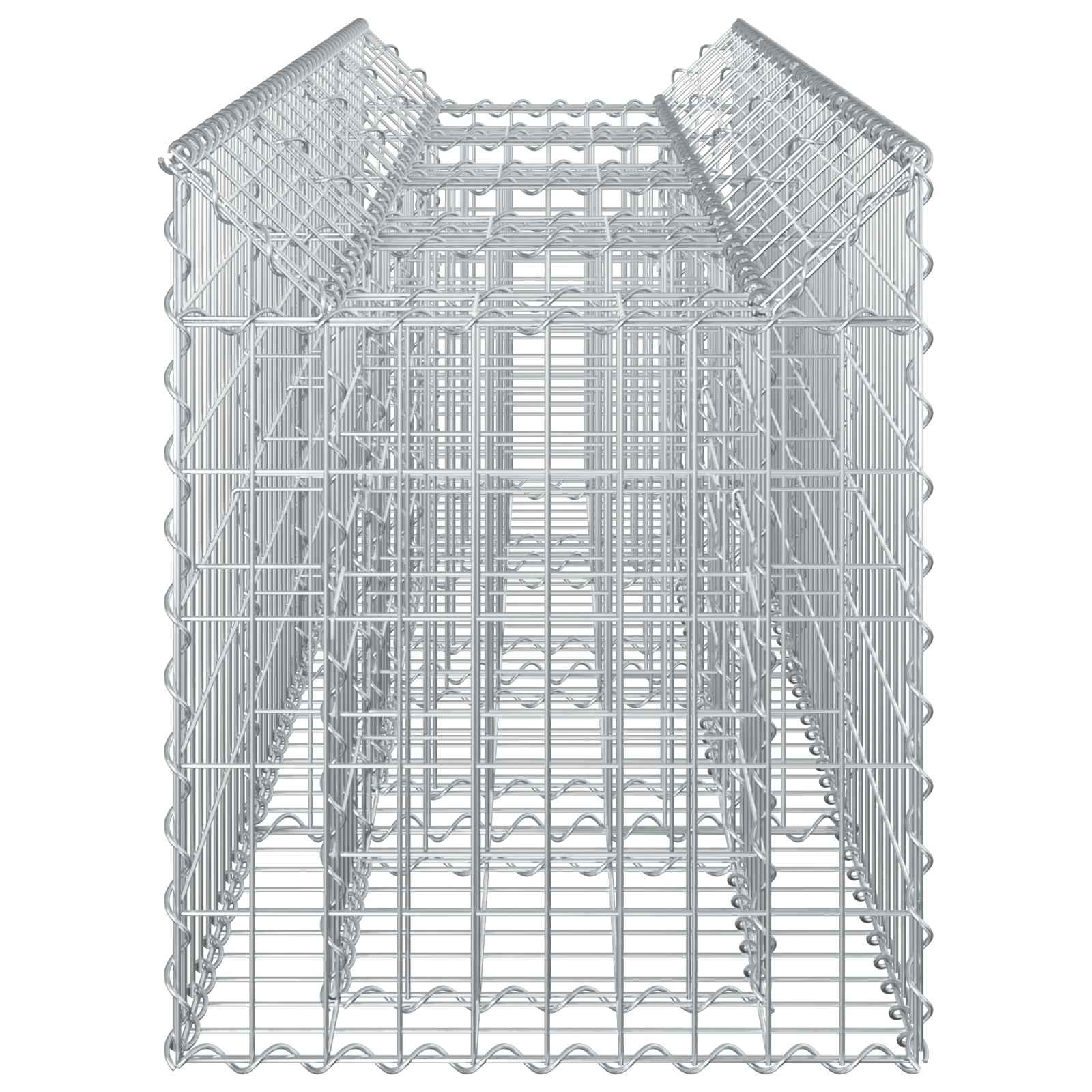 Ανασηκωμένο κρεβάτι gabion Ασημί 200 x 50 x 60 cm - Pakobazaar