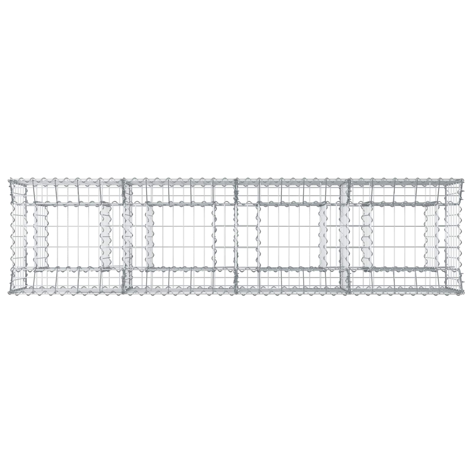 Ανασηκωμένο κρεβάτι gabion Ασημί 200 x 50 x 60 cm - Pakobazaar