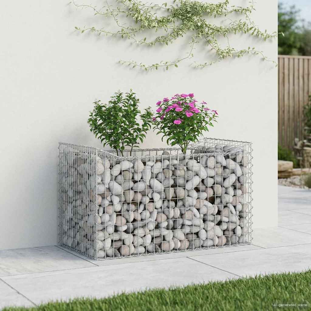 Ανασηκωμένο κρεβάτι gabion Ασημί 50 x 100 x 60 εκ - Pakobazaar