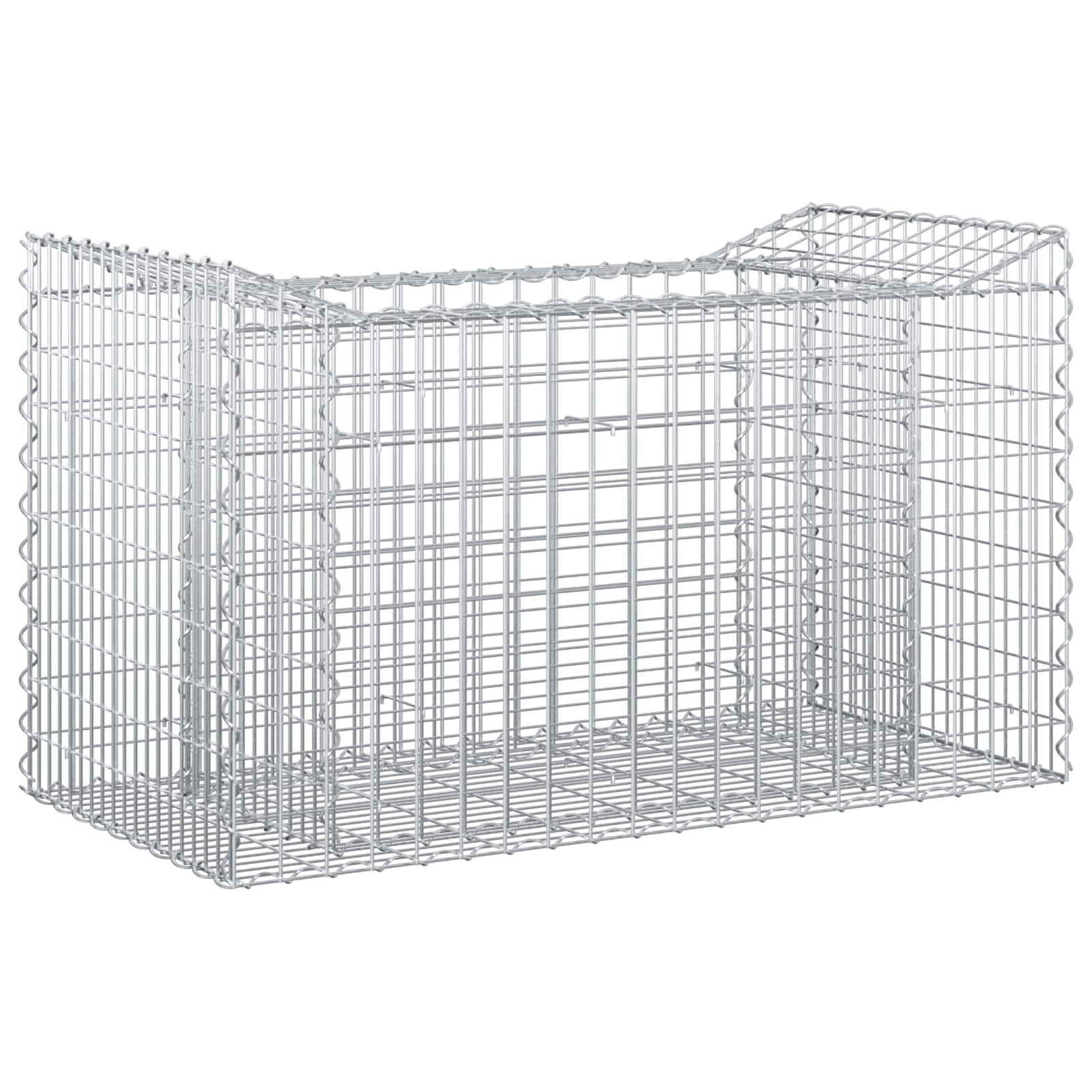 Ανασηκωμένο κρεβάτι gabion Ασημί 50 x 100 x 60 εκ - Pakobazaar