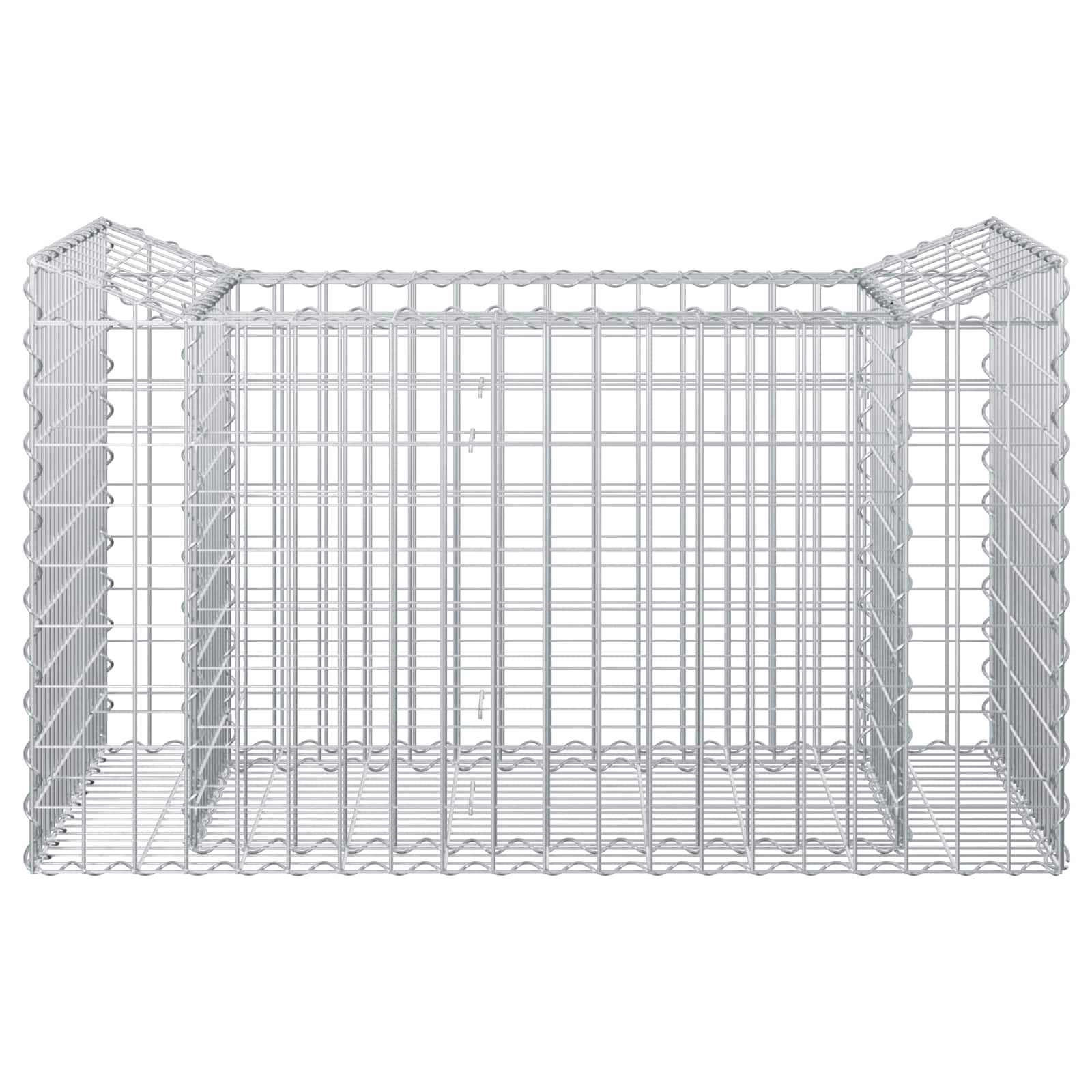 Ανασηκωμένο κρεβάτι gabion Ασημί 50 x 100 x 60 εκ - Pakobazaar