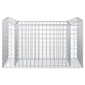 Ανασηκωμένο κρεβάτι gabion Ασημί 50 x 100 x 60 εκ - Pakobazaar
