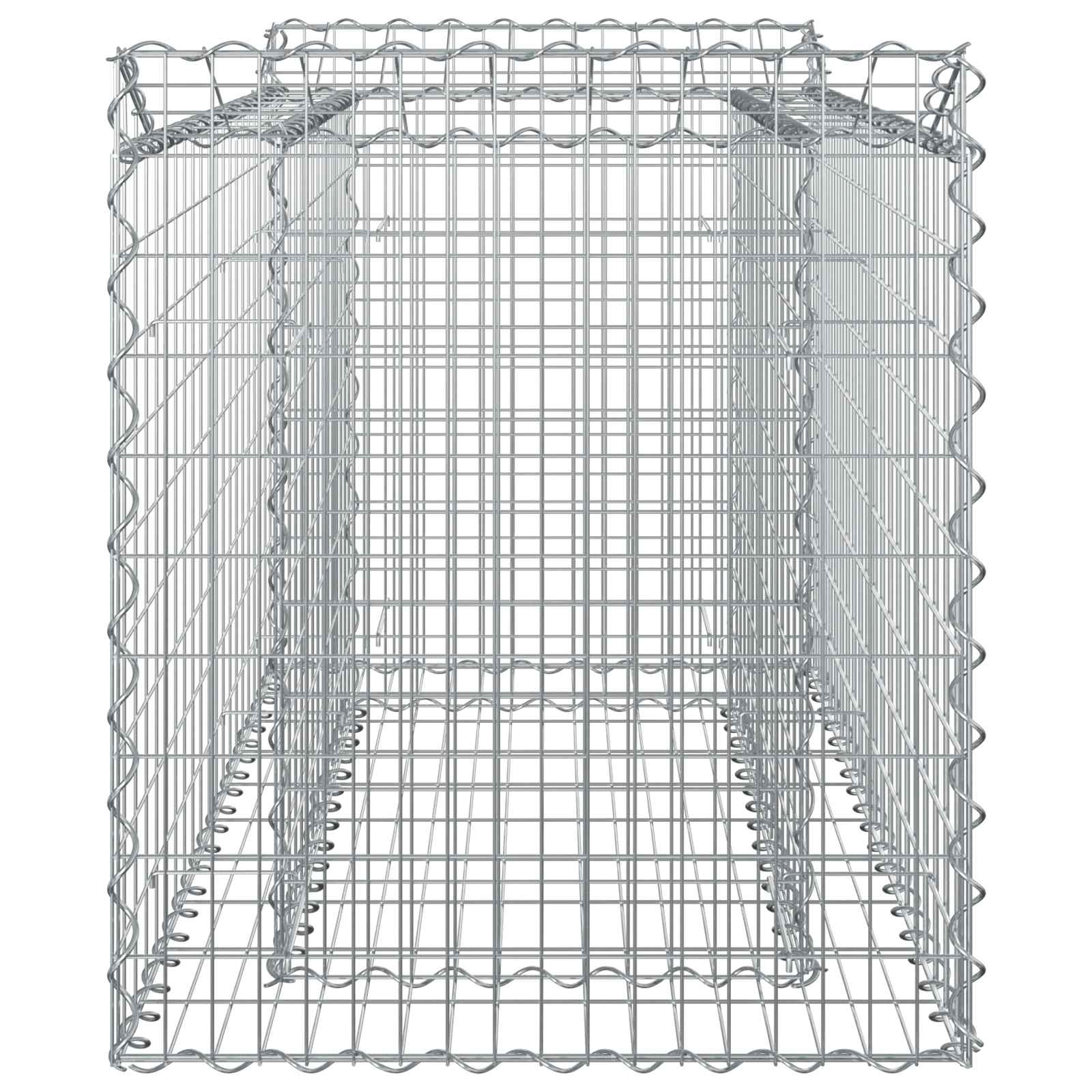Ανασηκωμένο κρεβάτι gabion Ασημί 50 x 100 x 60 εκ - Pakobazaar