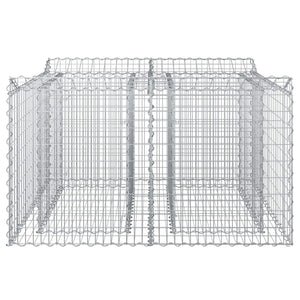 Ανασηκωμένο κρεβάτι gabion Ασημί 100 x 100 x 60 εκ. - Pakobazaar