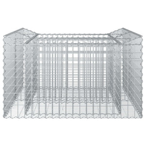 Ανασηκωμένο κρεβάτι gabion Ασημί 100 x 100 x 60 εκ. - Pakobazaar