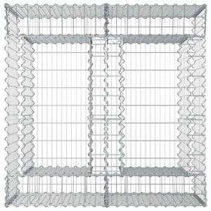Ανασηκωμένο κρεβάτι gabion Ασημί 100 x 100 x 60 εκ. - Pakobazaar
