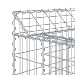 Ανασηκωμένο κρεβάτι gabion Ασημί 150 x 100 x 60 εκ - Pakobazaar