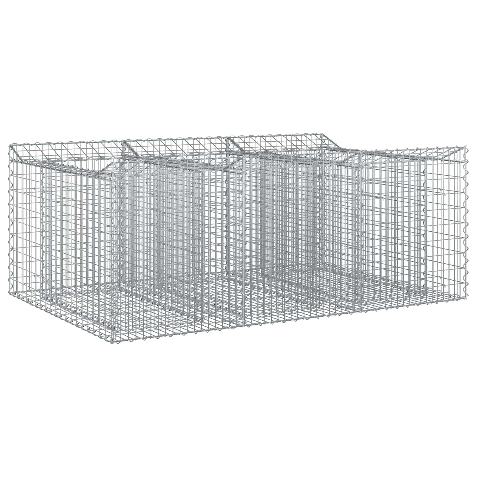 Ανασηκωμένο κρεβάτι gabion Ασημί 150 x 100 x 60 εκ - Pakobazaar