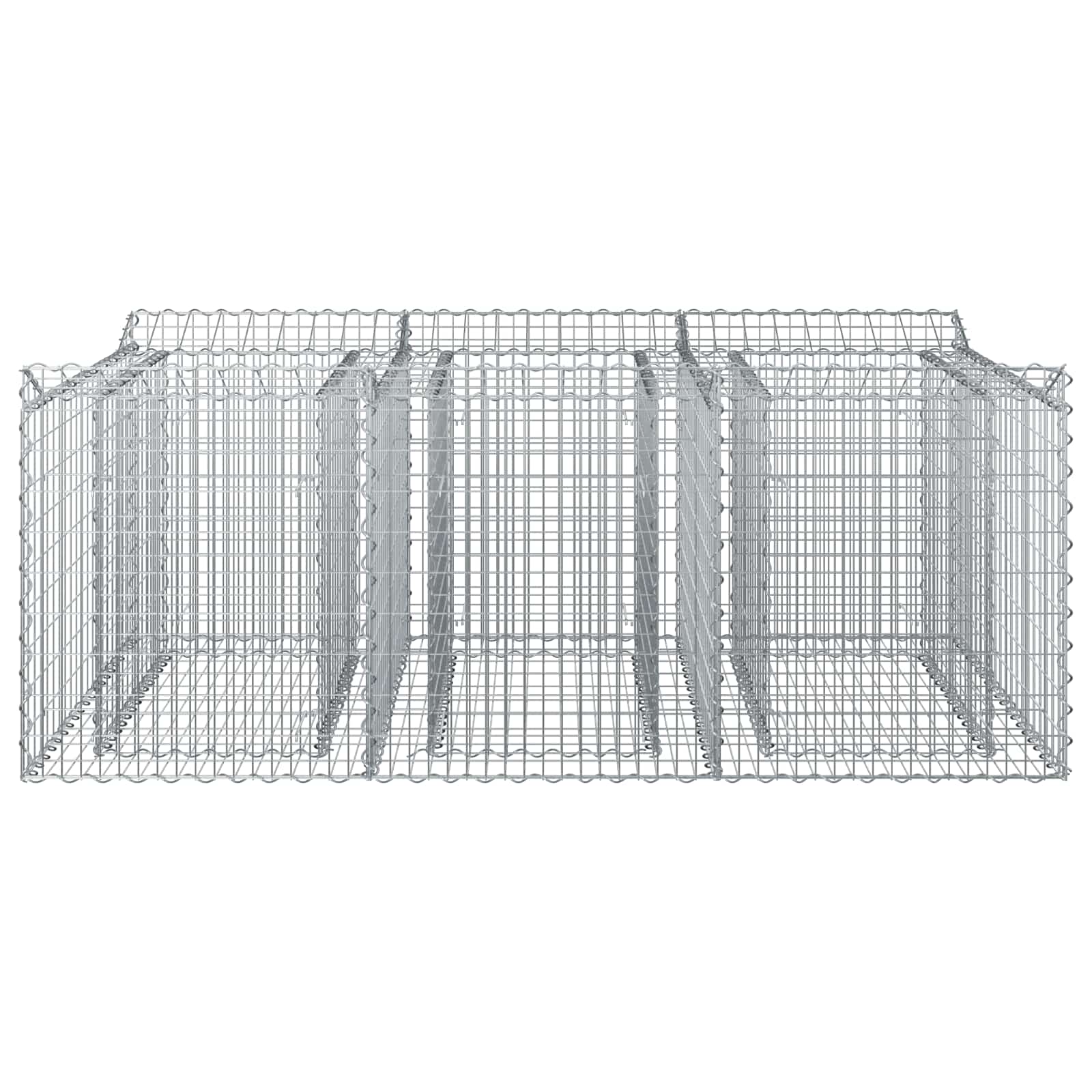Ανασηκωμένο κρεβάτι gabion Ασημί 150 x 100 x 60 εκ - Pakobazaar