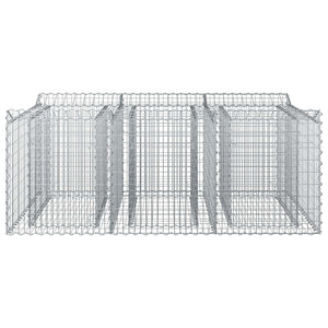 Ανασηκωμένο κρεβάτι gabion Ασημί 150 x 100 x 60 εκ - Pakobazaar