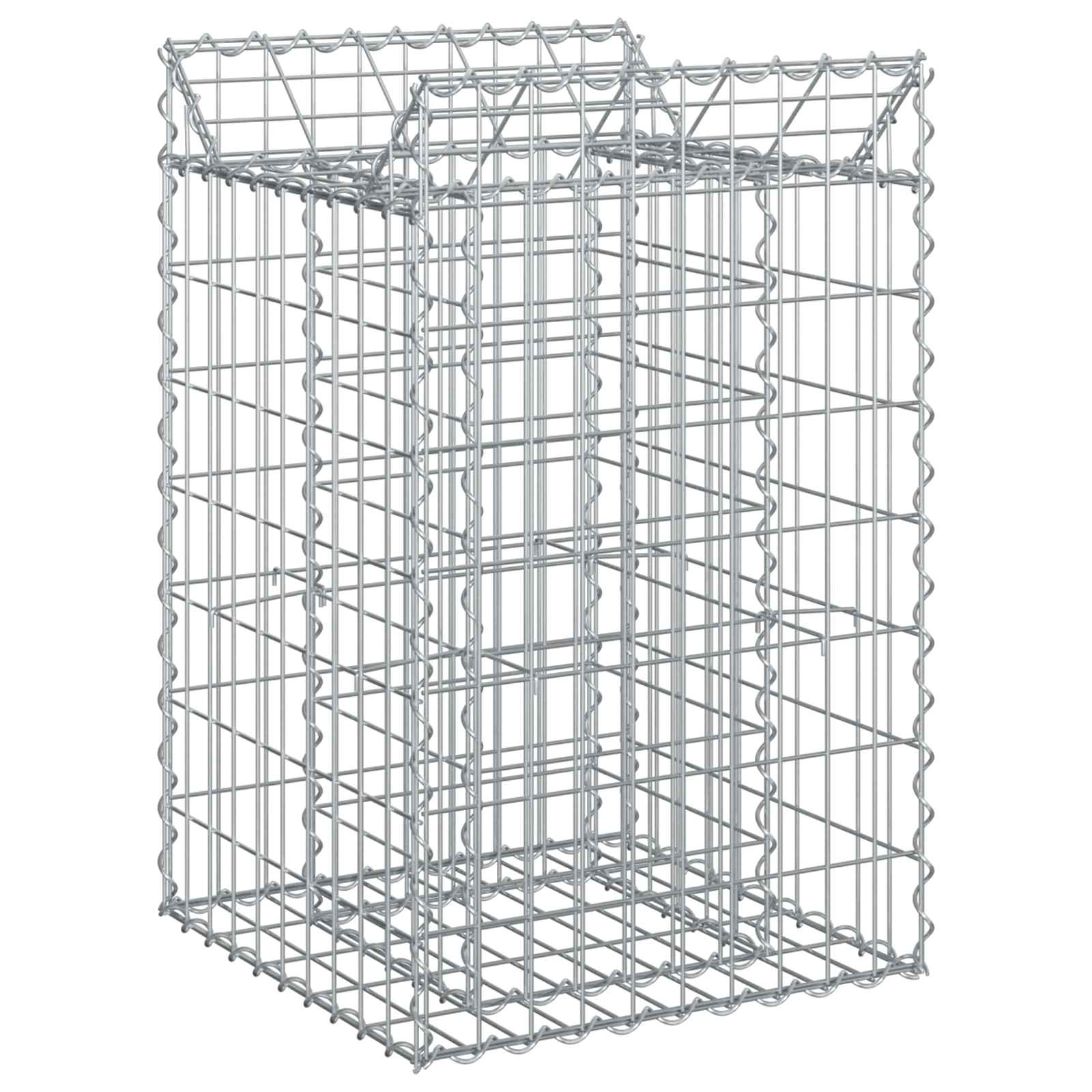 Ανασηκωμένο κρεβάτι gabion Ασημί 50 x 50 x 80 cm - Pakobazaar