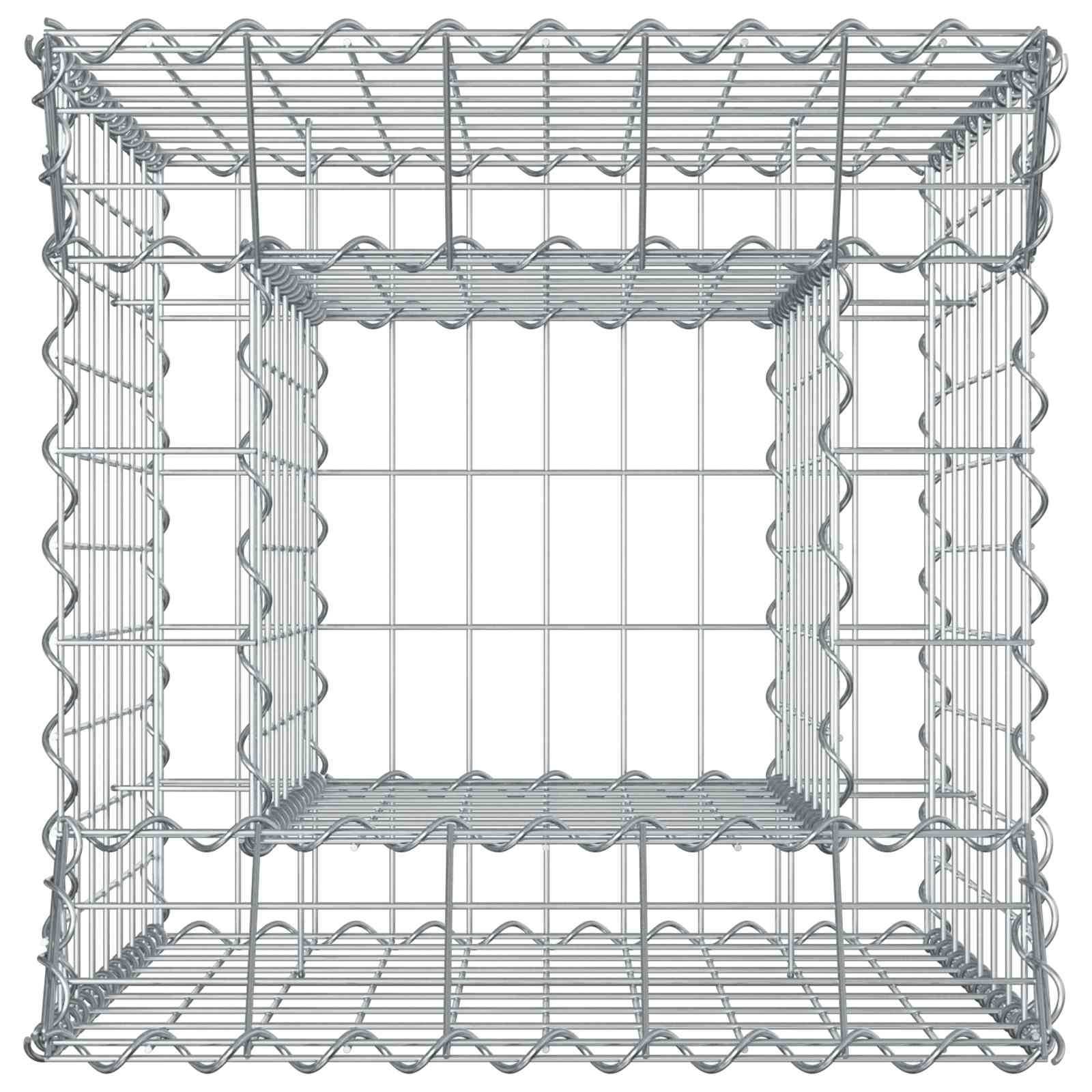 Ανασηκωμένο κρεβάτι gabion Ασημί 50 x 50 x 80 cm - Pakobazaar