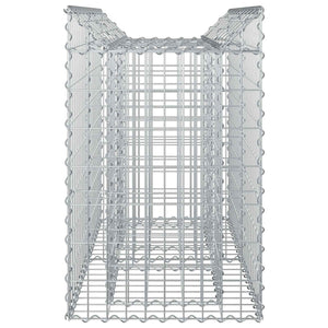 Ανασηκωμένο κρεβάτι gabion Ασημί 100 x 50 x 80 εκ - Pakobazaar