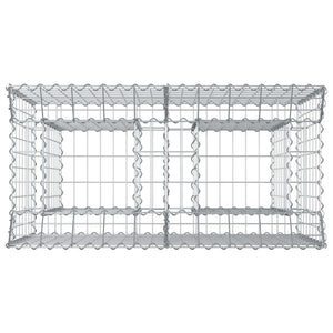 Ανασηκωμένο κρεβάτι gabion Ασημί 100 x 50 x 80 εκ - Pakobazaar