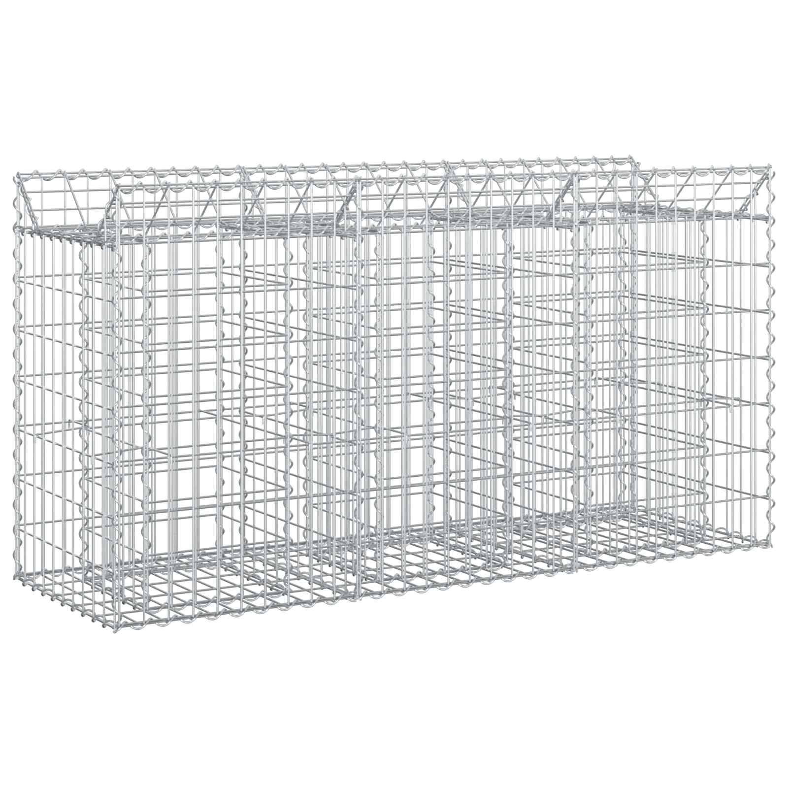 Ανασηκωμένο κρεβάτι gabion Ασημί 150 x 50 x 80 εκ - Pakobazaar