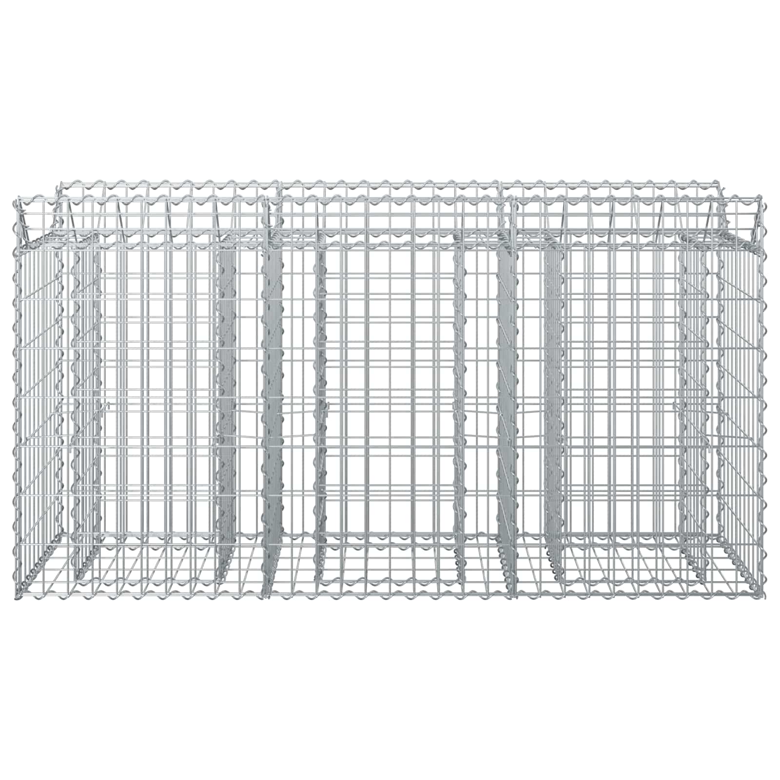 Ανασηκωμένο κρεβάτι gabion Ασημί 150 x 50 x 80 εκ - Pakobazaar