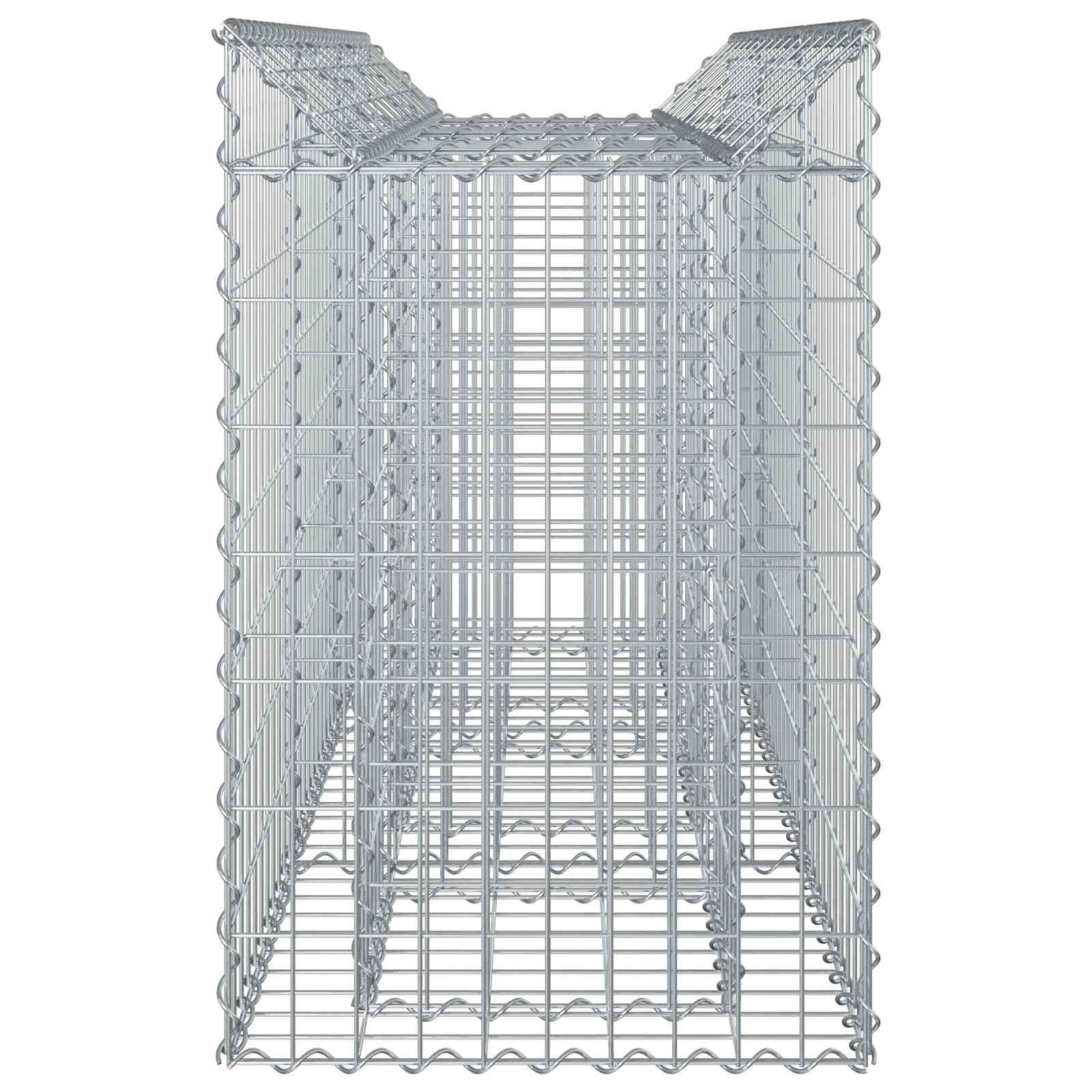 Ανασηκωμένο κρεβάτι gabion Ασημί 150 x 50 x 80 εκ - Pakobazaar