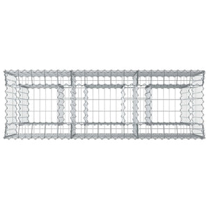 Ανασηκωμένο κρεβάτι gabion Ασημί 150 x 50 x 80 εκ - Pakobazaar