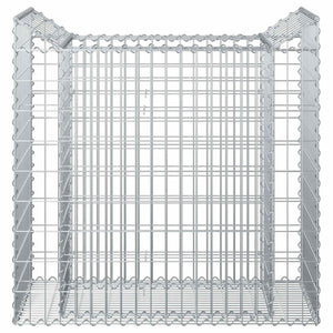 Ανασηκωμένο κρεβάτι gabion Ασημί 50 x 100 x 100 εκ - Pakobazaar
