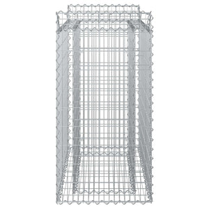 Ανασηκωμένο κρεβάτι gabion Ασημί 50 x 100 x 100 εκ - Pakobazaar