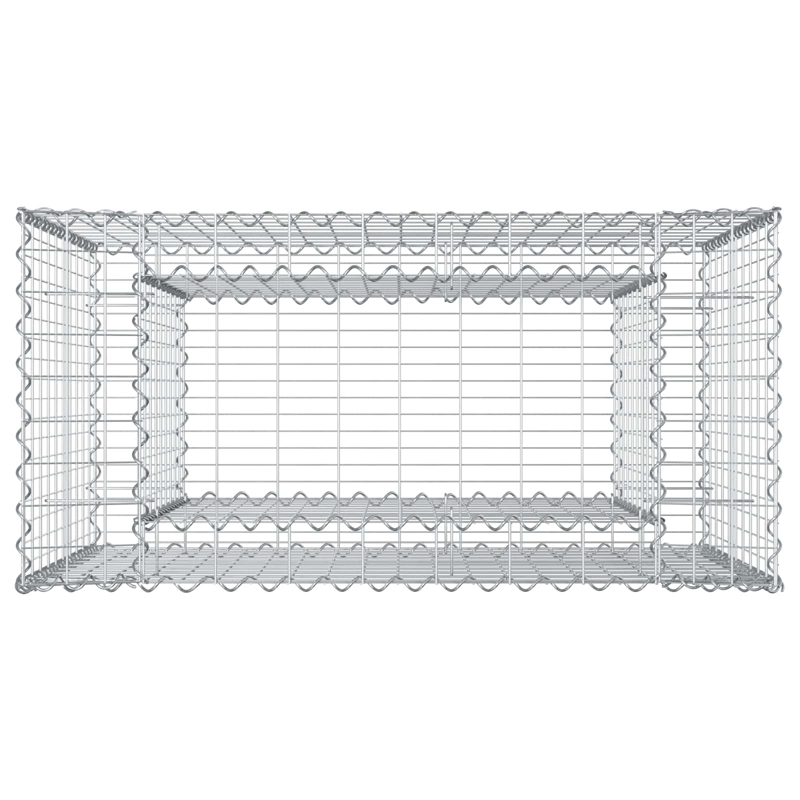 Ανασηκωμένο κρεβάτι gabion Ασημί 50 x 100 x 100 εκ - Pakobazaar