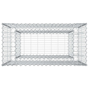 Ανασηκωμένο κρεβάτι gabion Ασημί 50 x 100 x 100 εκ - Pakobazaar